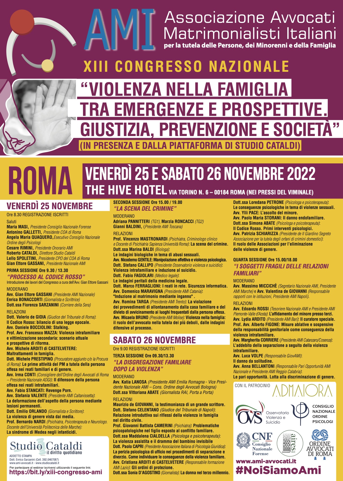 Violenza nella famiglia tra emergenze e prospettive. Giustizia, prevenzione e società. Novembre 2022