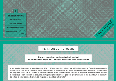 REFERENDUM 12 GIUGNO 2022: QUESITO N. 5