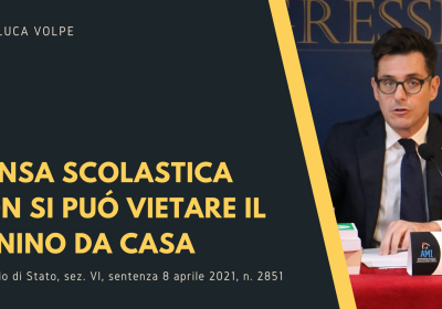 SCUOLA: NON SI PUÓ VIETARE IL “PANINO DA CASA” E IMPORRE LA MENSA